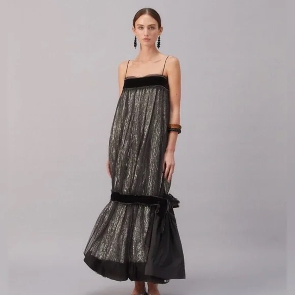 Tory Burch crinkle lame dress